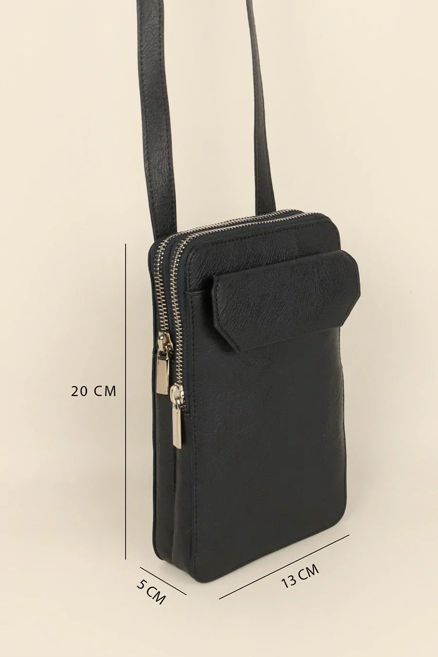 Vertical Vegan Leather Mobile Pouch