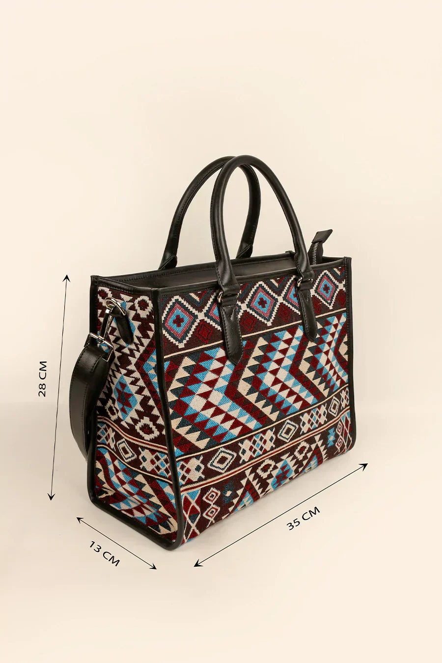 Charlotte Handloom Box Tote Bag