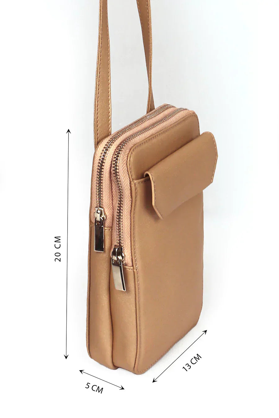 Vertical Vegan Leather Mobile Pouch