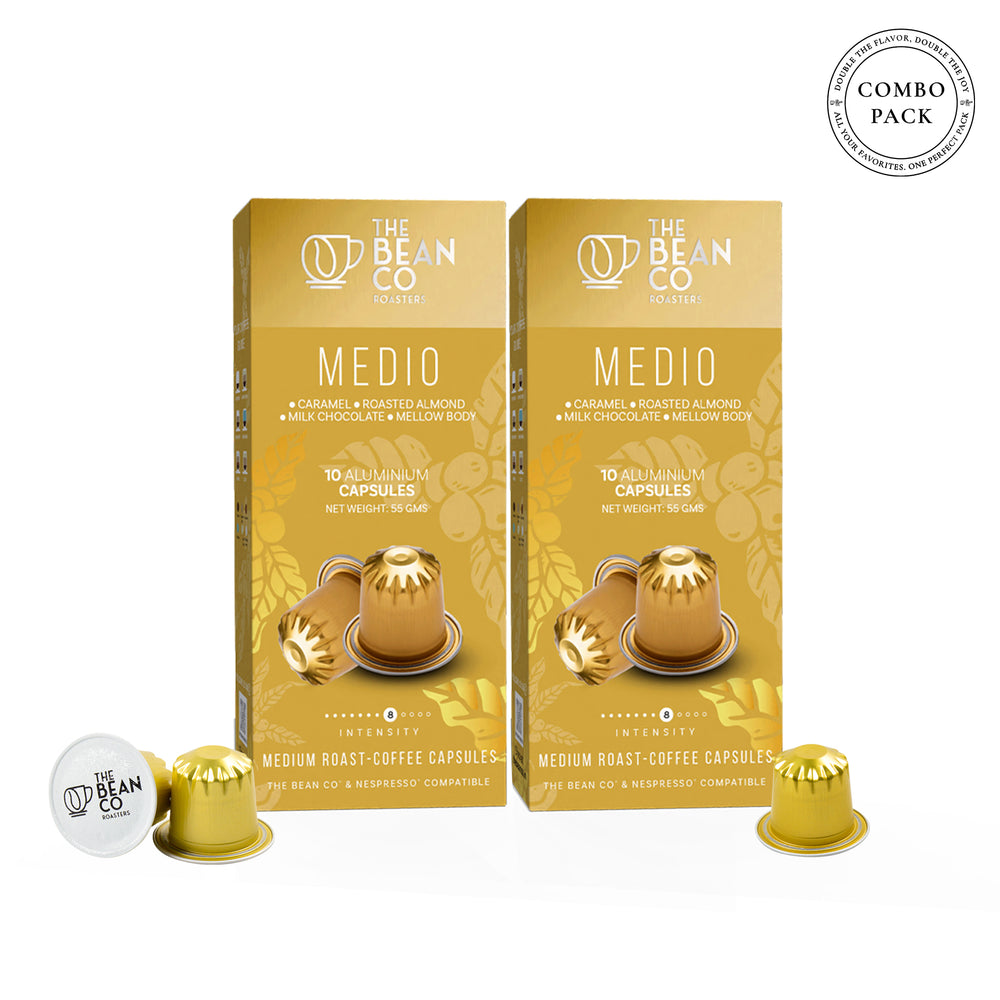 The Bean Co Roaster Medio Aluminium Coffee Capsules | Combo Pack