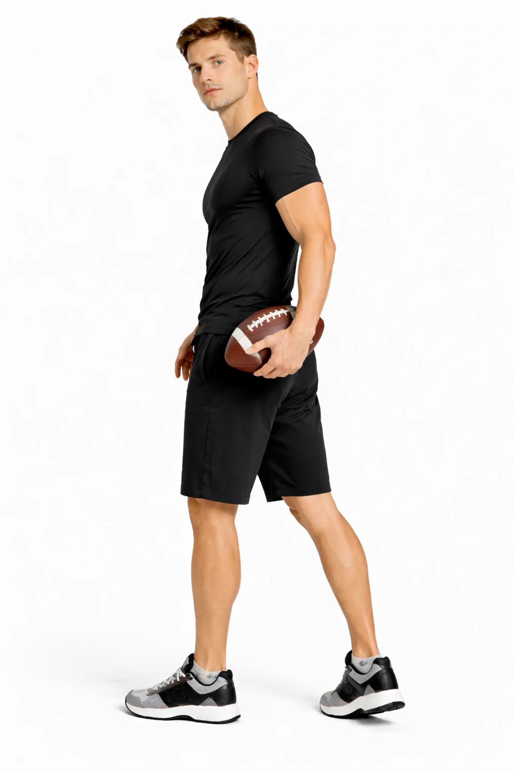 Bamboo Black Active Shorts with side Pockets for Men | Breathable & Ultra-Soft Gym
