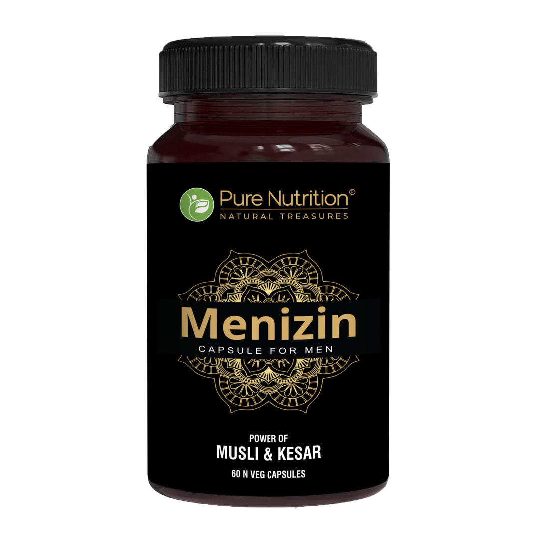Menizin - 60 Vegetarian Capsules | Premium Daily Vitality and Wellness Supplement for Men