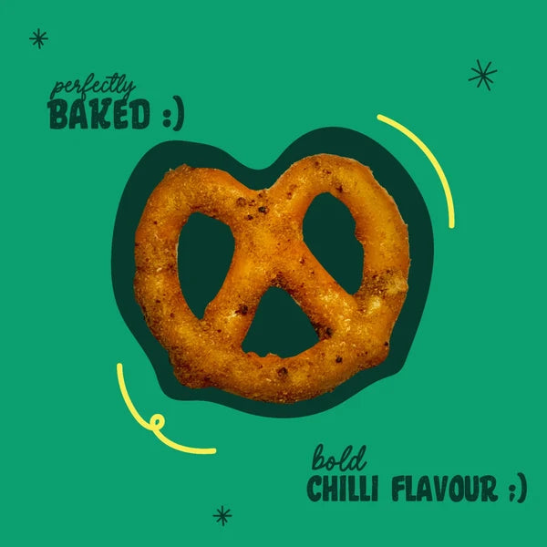 Atom Eats Mexican Chilli Pretzels | Oven-Baked Mini Knots | Pack of 4
