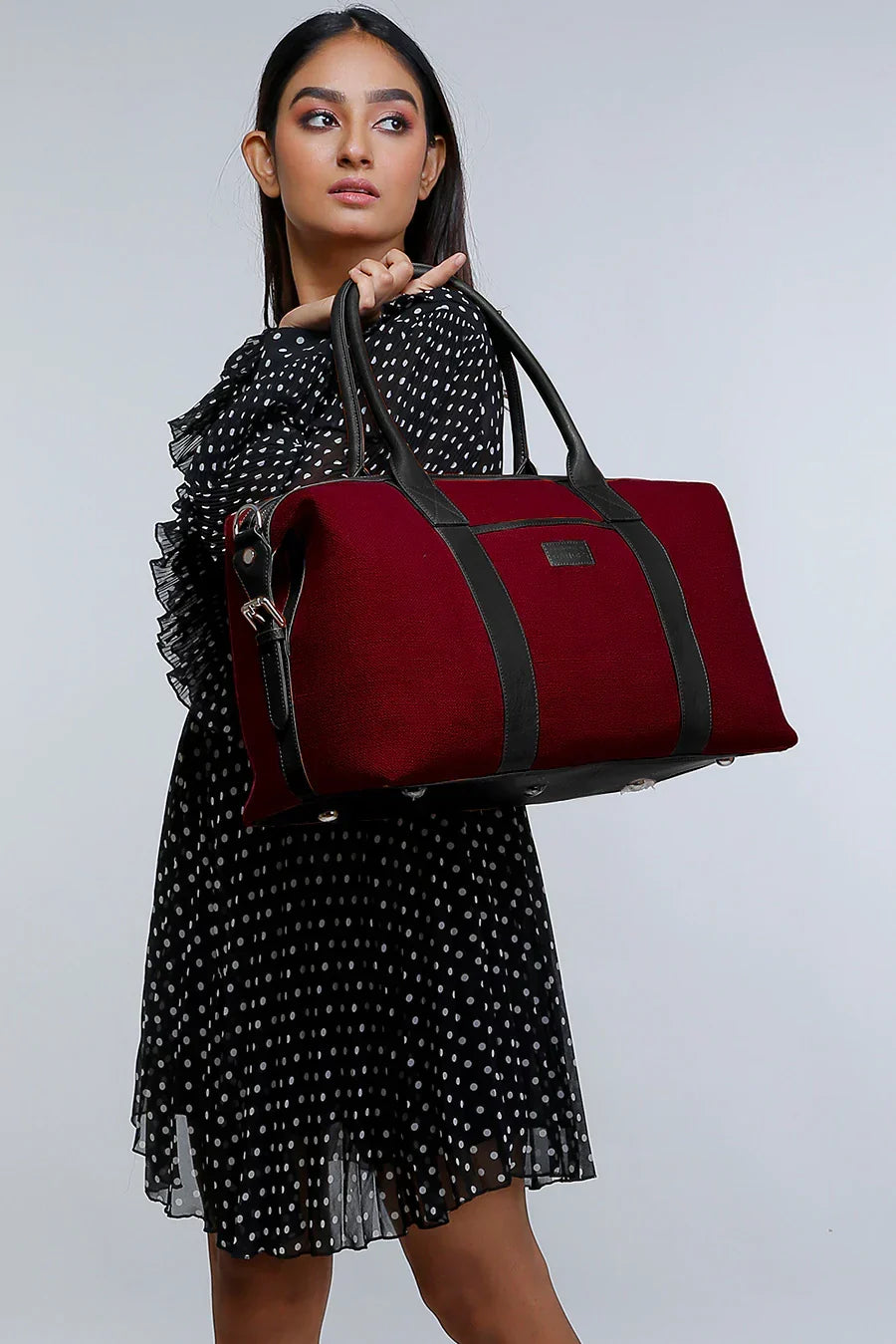 The House of Ganges - Joey Large Vegan Leather Duffle Bag For Women