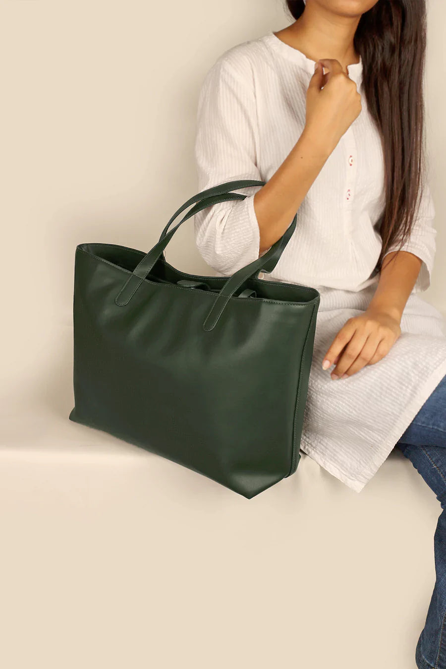 Baby Diaper Vegan Leather Tote Bag