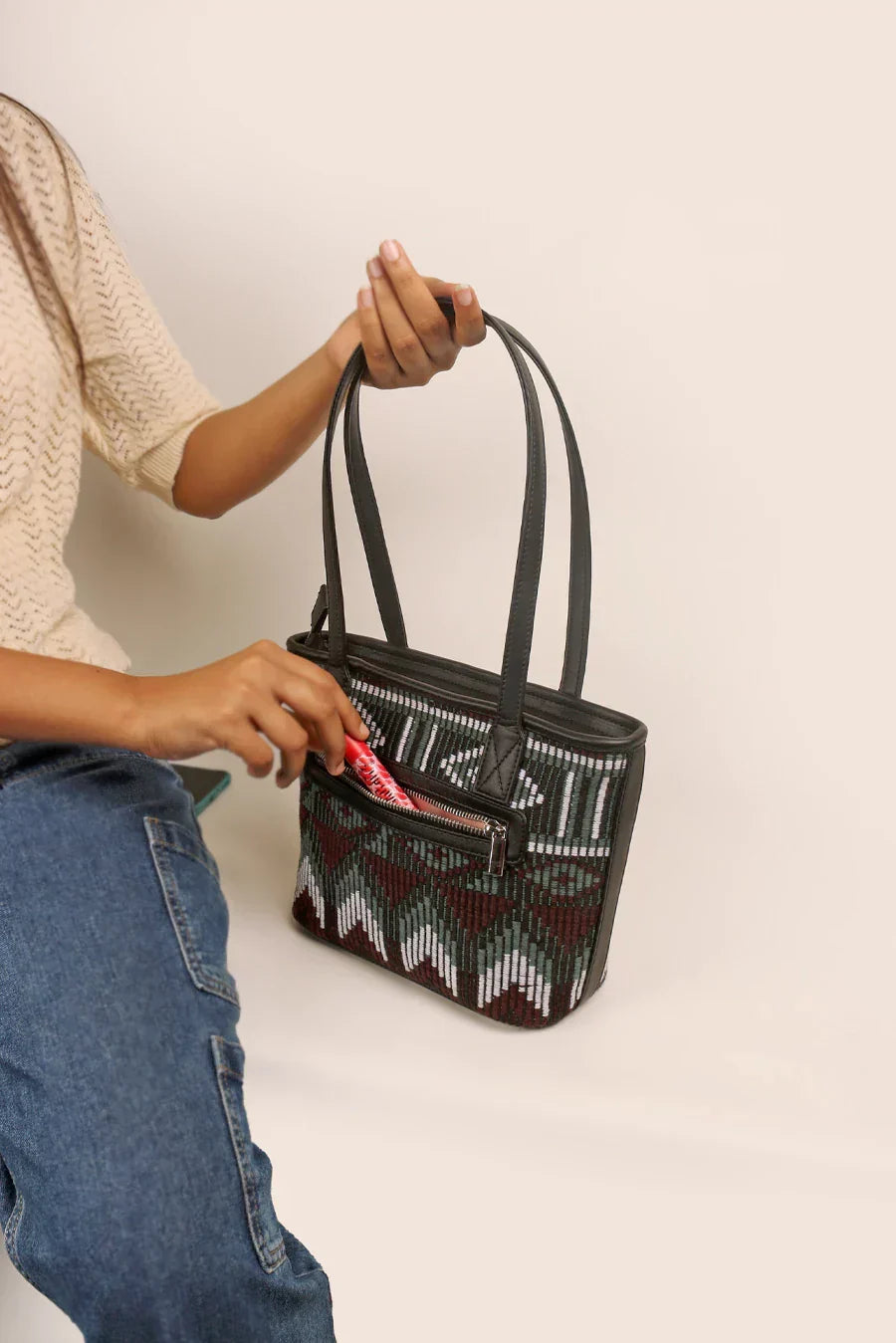 Mini Handloom Tote Bag