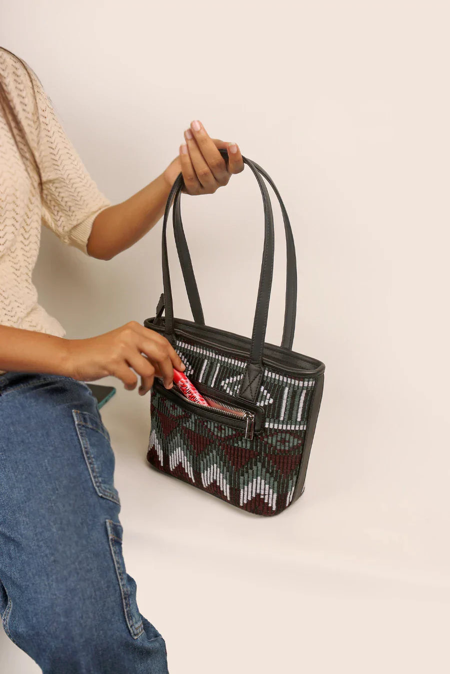 Mini Handloom Tote Bag