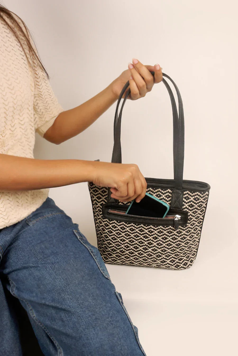 Mini Handloom Tote Bag