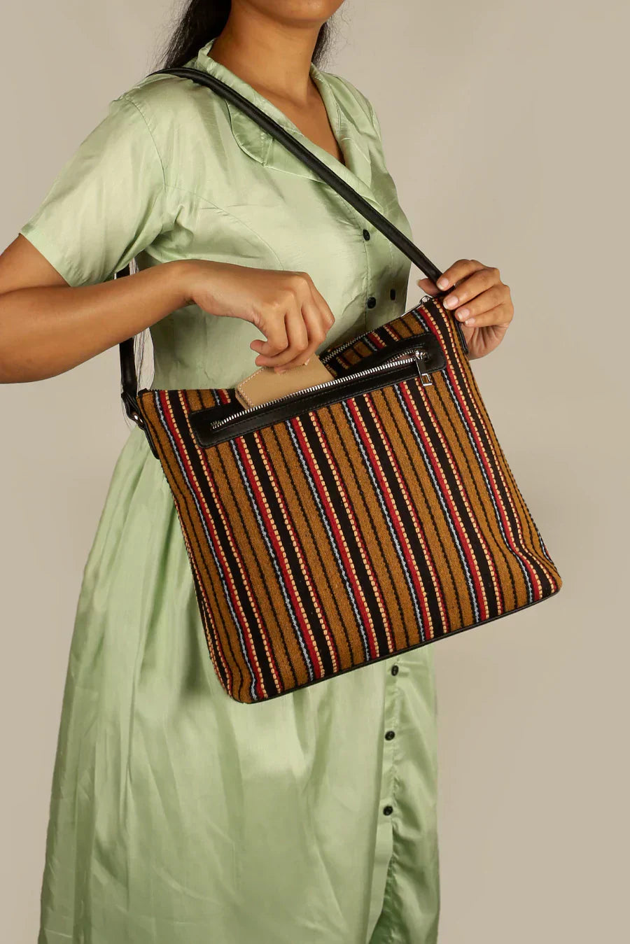 Stella Handloom Shoulder Bag