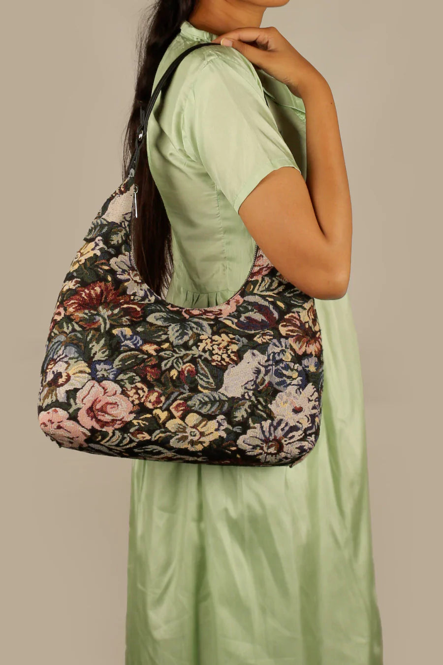 Katie Medium Handloom Shoulder Bag