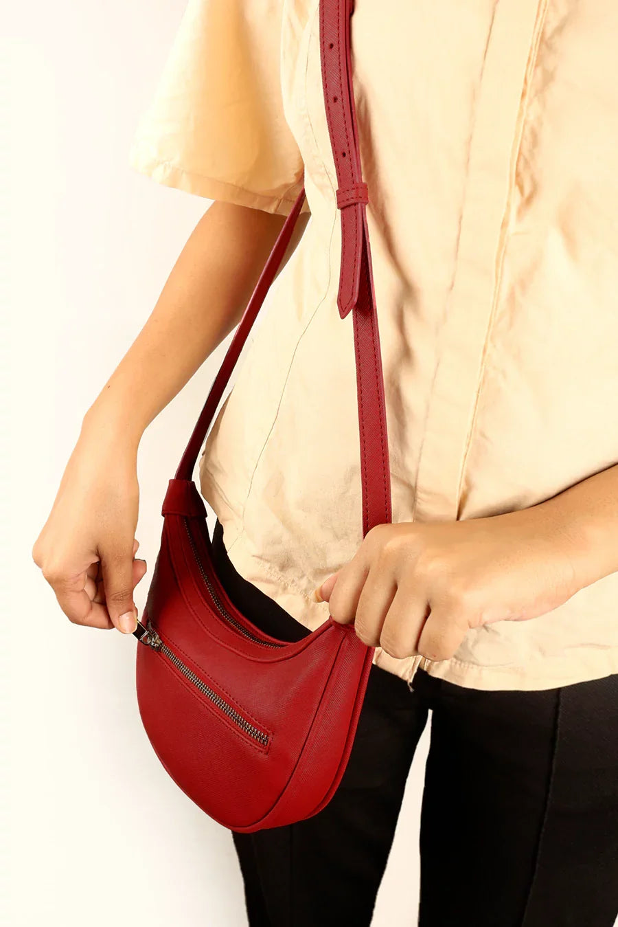The House of Ganges - Mini Moony Vegan Leather Sling Bag