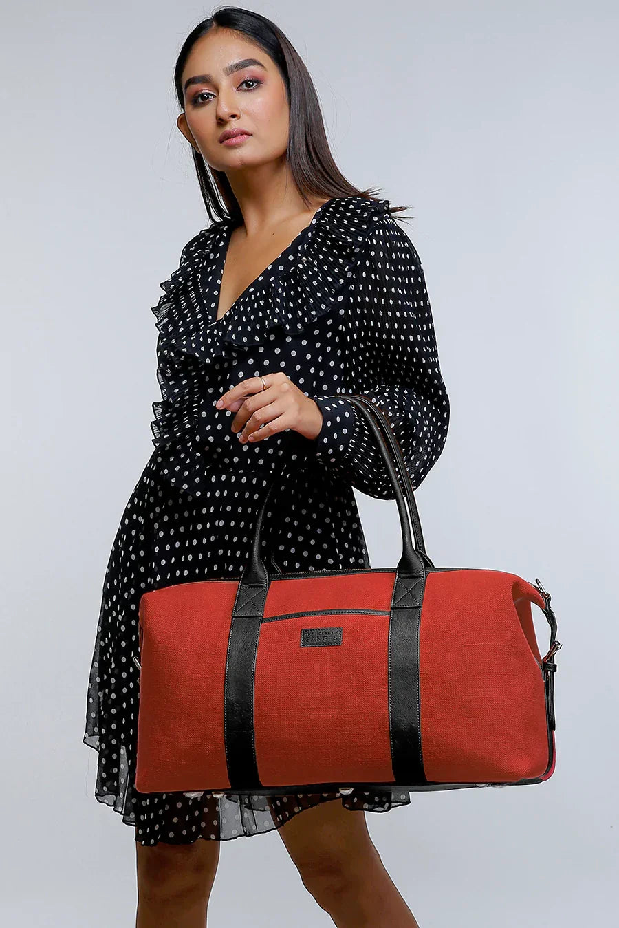 The House of Ganges - Joey Large Vegan Leather Duffle Bag For Women