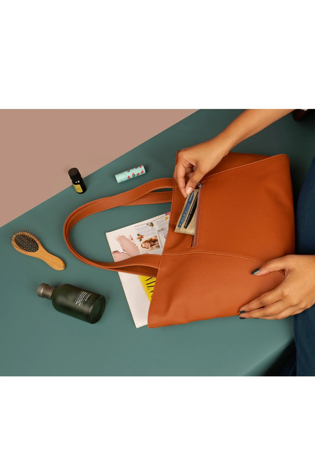 June Vegan Leather Tote Bag