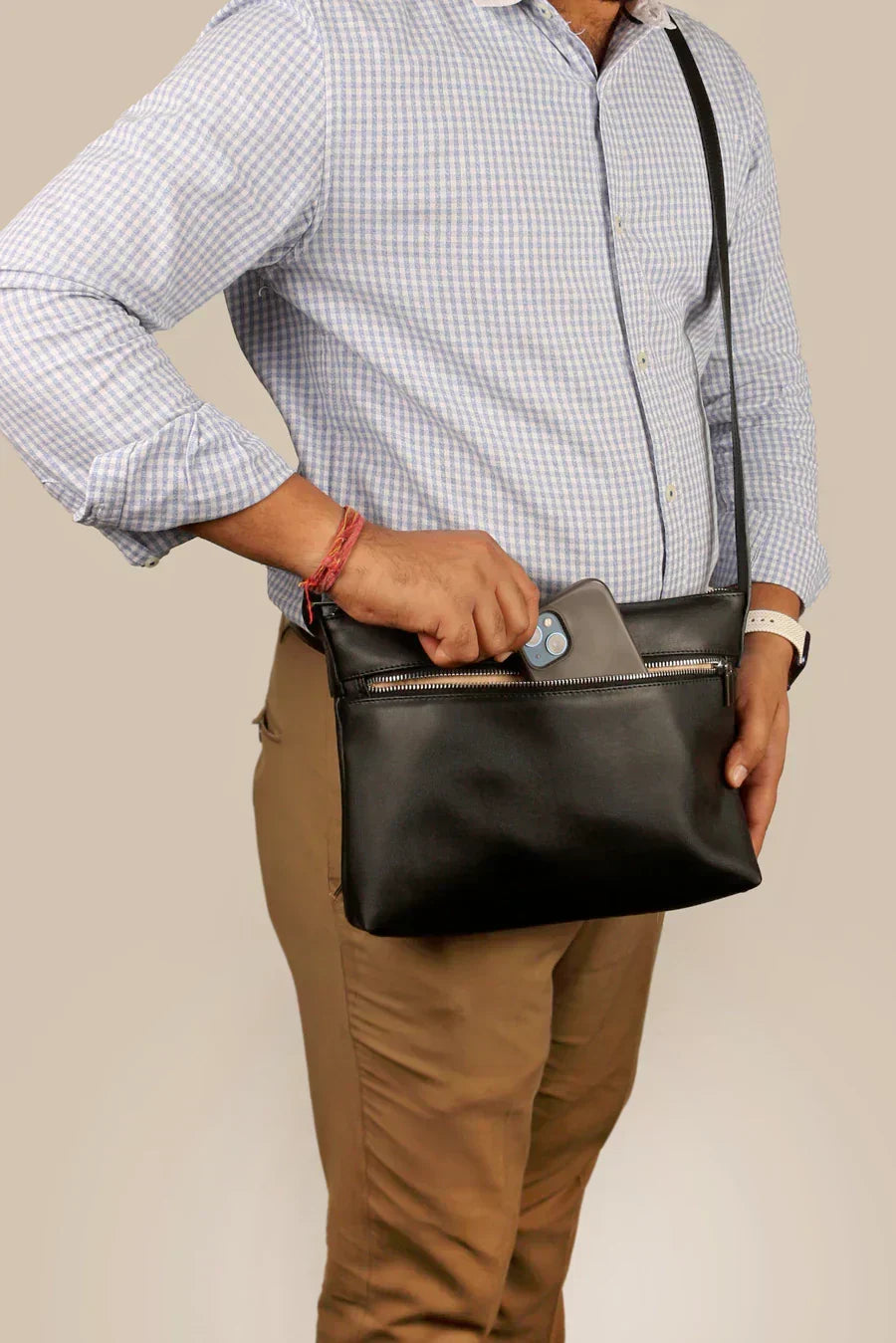 Arthur Men Vegan Leather Crossbody Bag