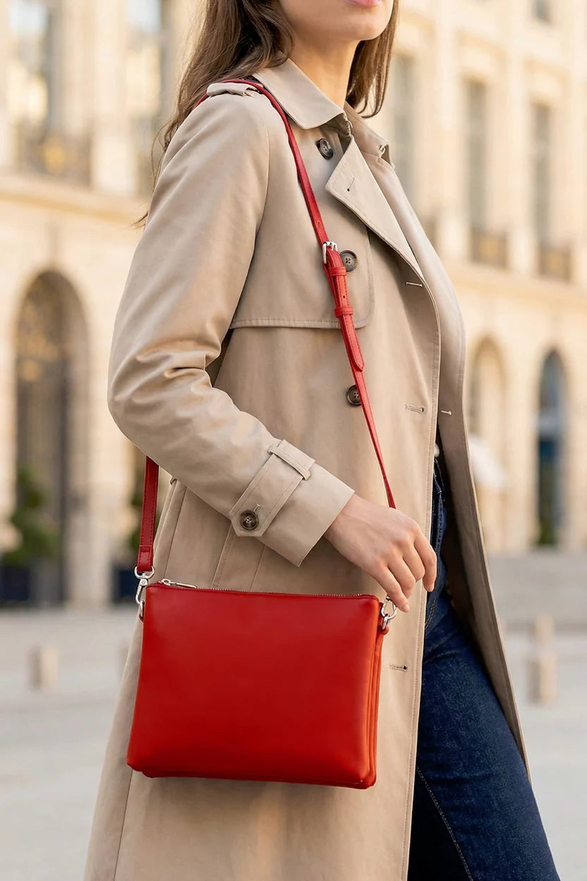The House Of Ganges Dual Sling Vegan Leather Crossbody