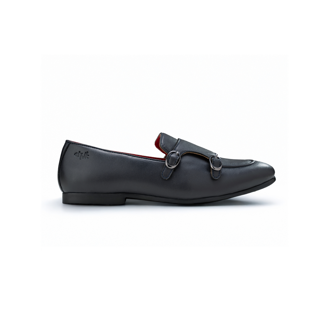 Monk Icon Cool Grey  Double Monk Loafer