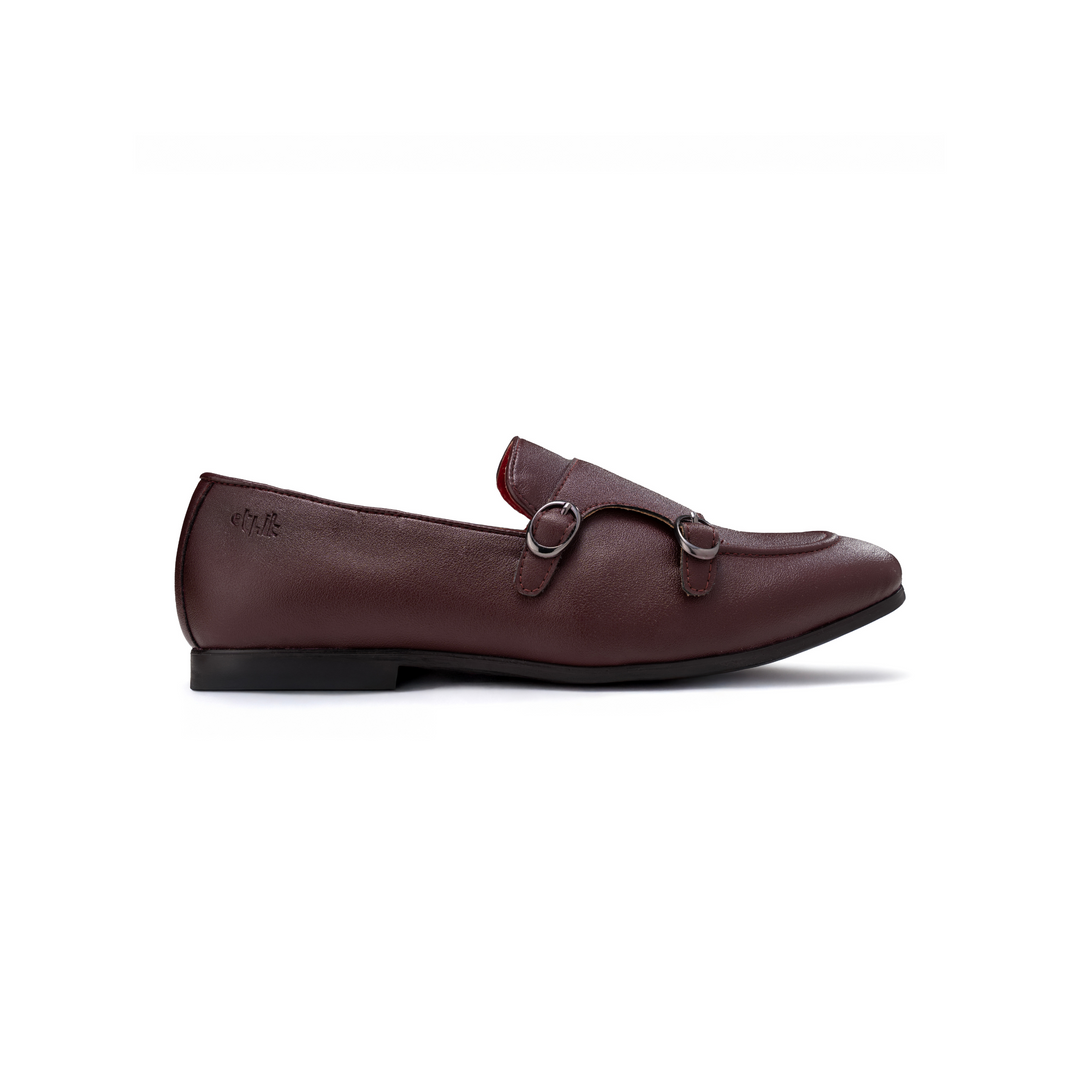 Monk Icon Deep Bordeaux  Double Monk Loafer