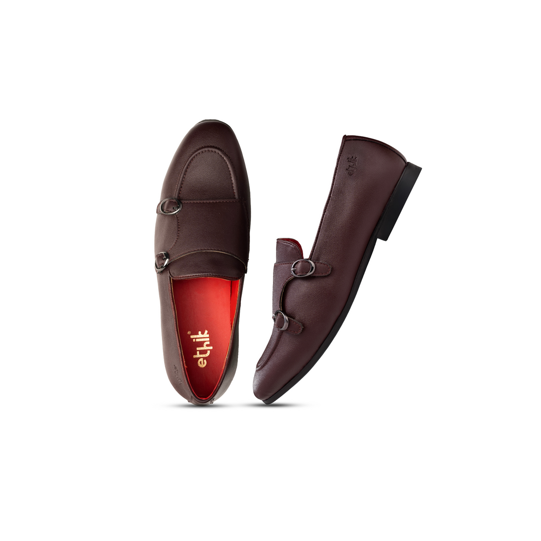 Monk Icon Deep Bordeaux  Double Monk Loafer