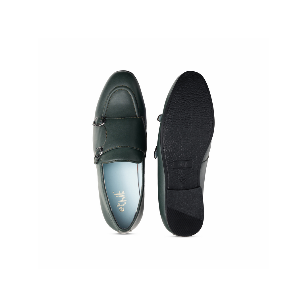Monk Icon Forest Green  Double Monk  Loafer