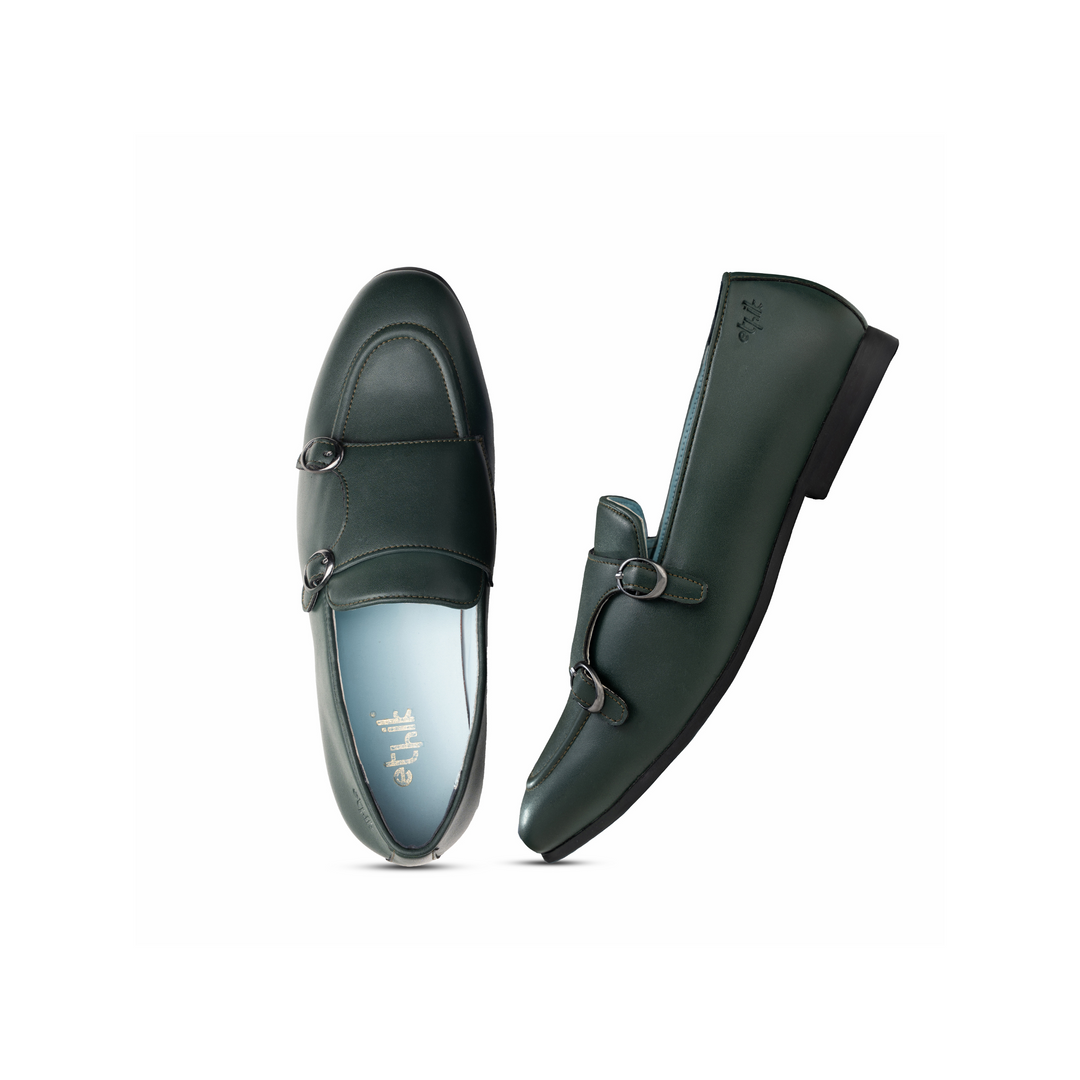 Monk Icon Forest Green  Double Monk  Loafer