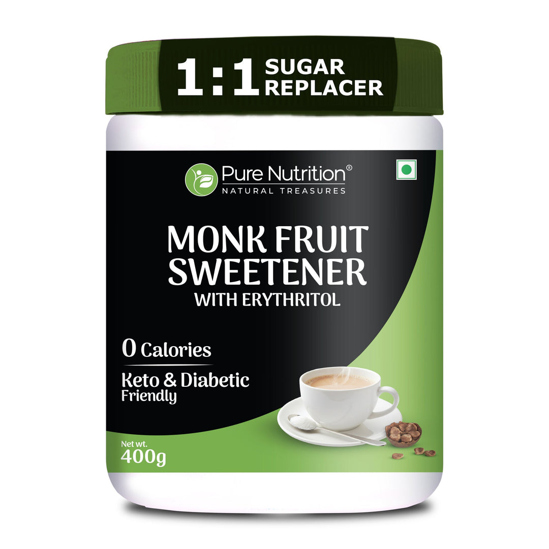 Monk Fruit Sweetener with Erythritol  400g | Zero Calorie, Keto-Friendly
