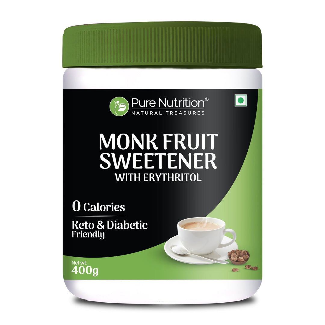 Monk Fruit Sweetener with Erythritol  400g | Zero Calorie, Keto-Friendly