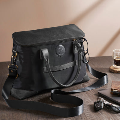 Mona B Unisex Messenger | Small Overnighter Bag for upto 14" Laptop/Mac Book/Tablet with Stylish Design: Ohio Black