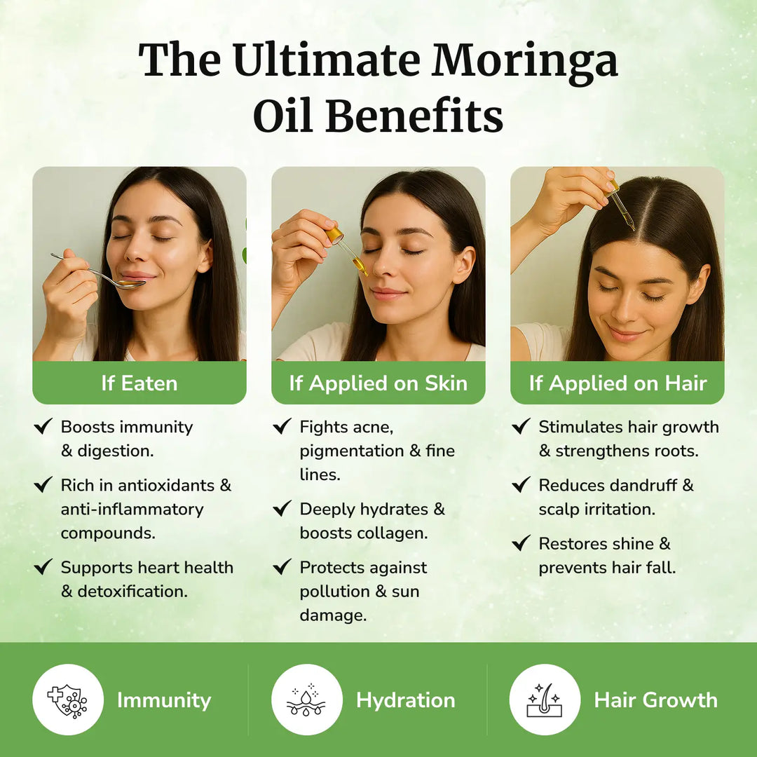 Moringa seeds cold pressed oil