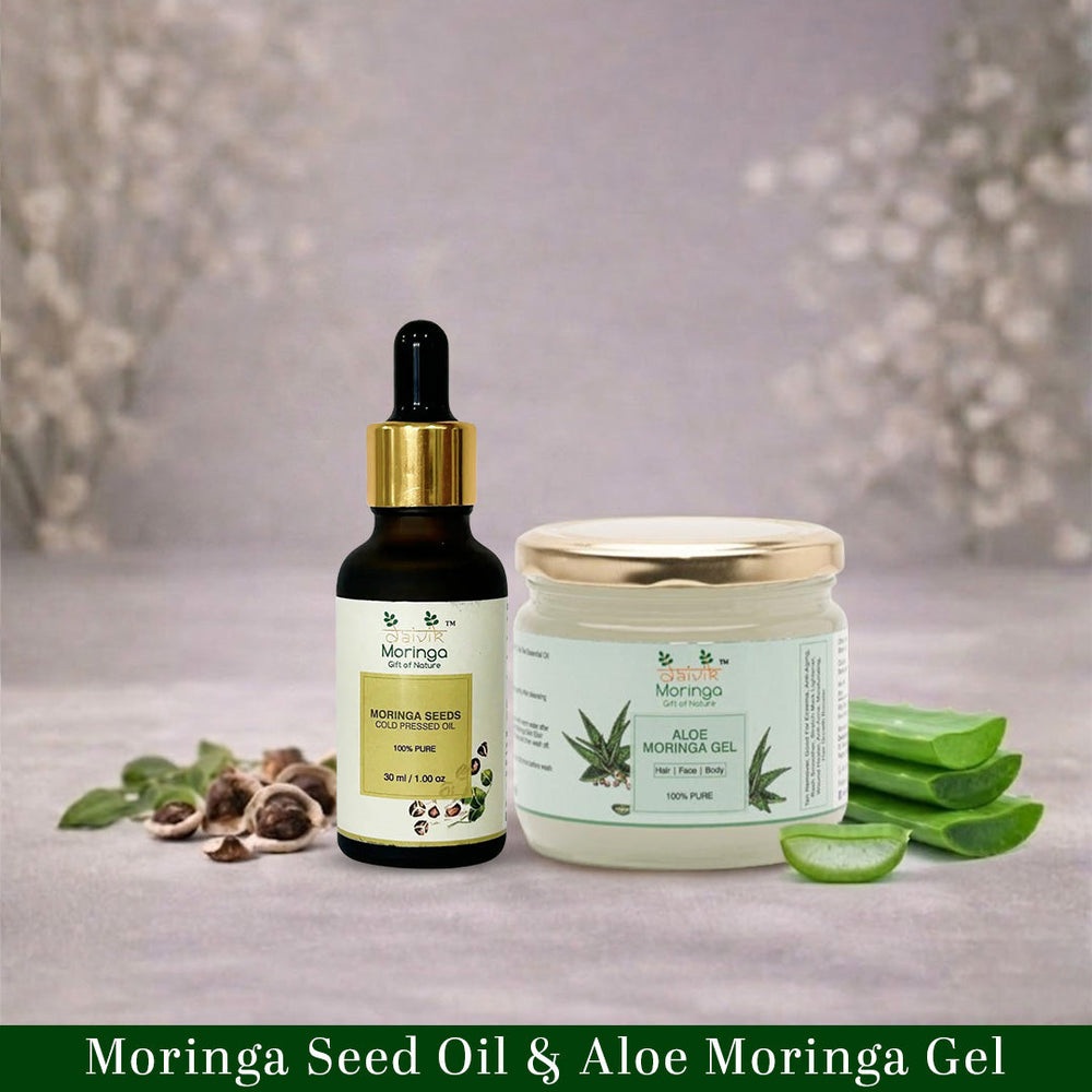 Cold pressed Moringa seed oil 30ml and Aloemoringa gel 110g