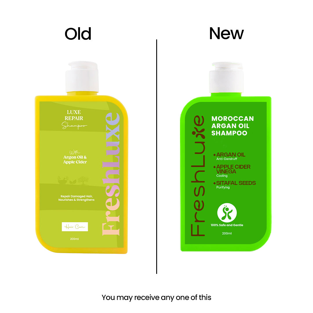 FreshLuxe Repair Shampoo | Damaged Bond Repair Cleanser | Moroccan Argan Oil & Apple Cider | Men & Women