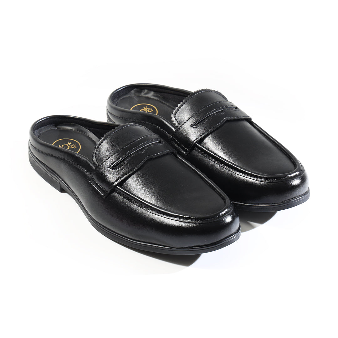 Monkstory Atelier 1930 Penny Loafer Mules – Midnight Black