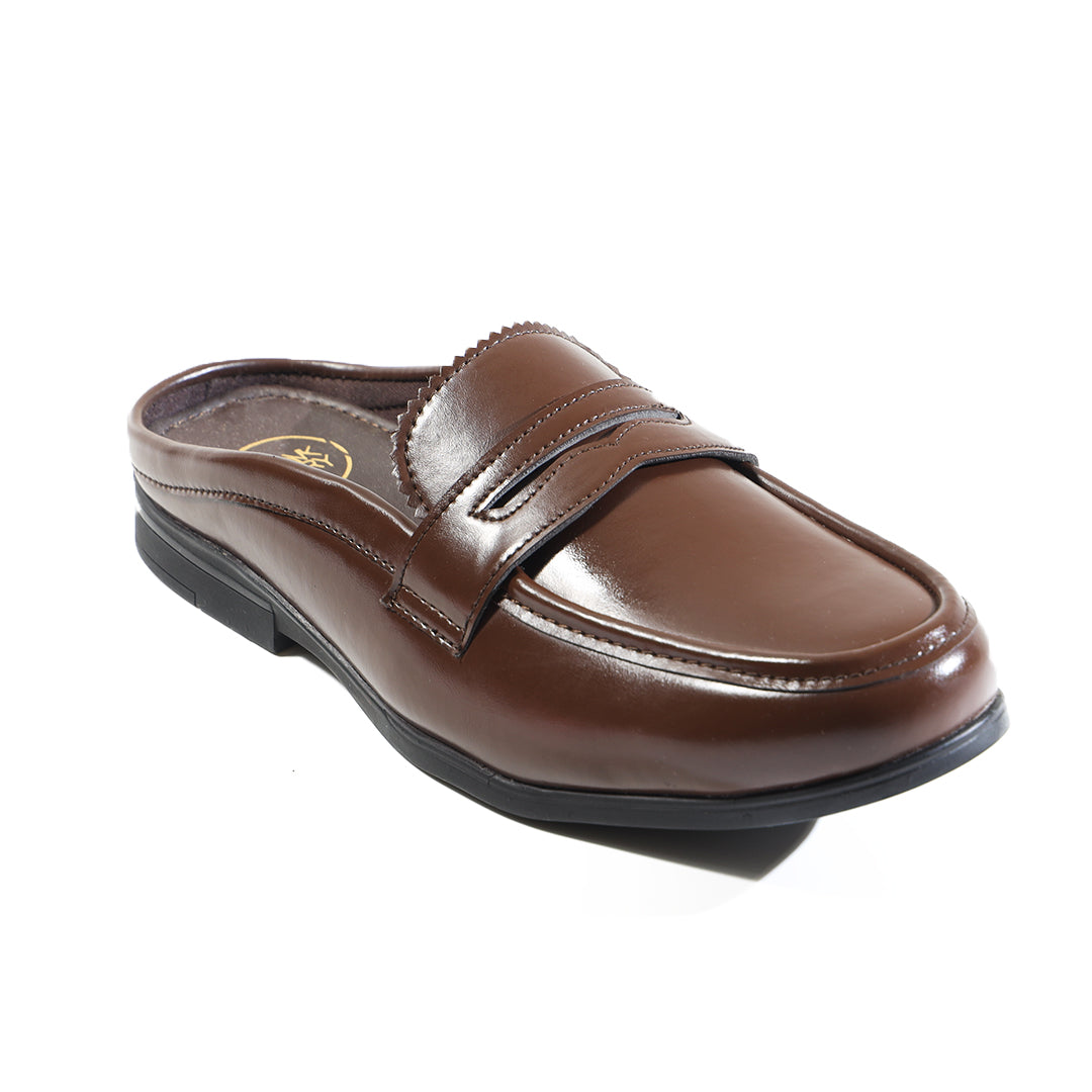 Monkstory Atelier 1930 Penny Loafer Mules – Cognac Brown