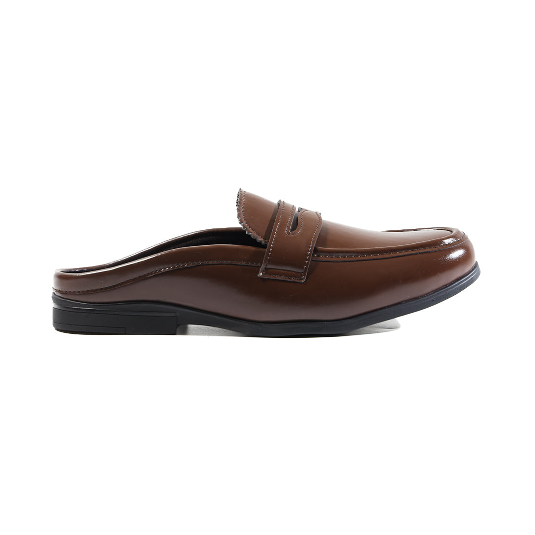 Monkstory Atelier 1930 Penny Loafer Mules – Cognac Brown