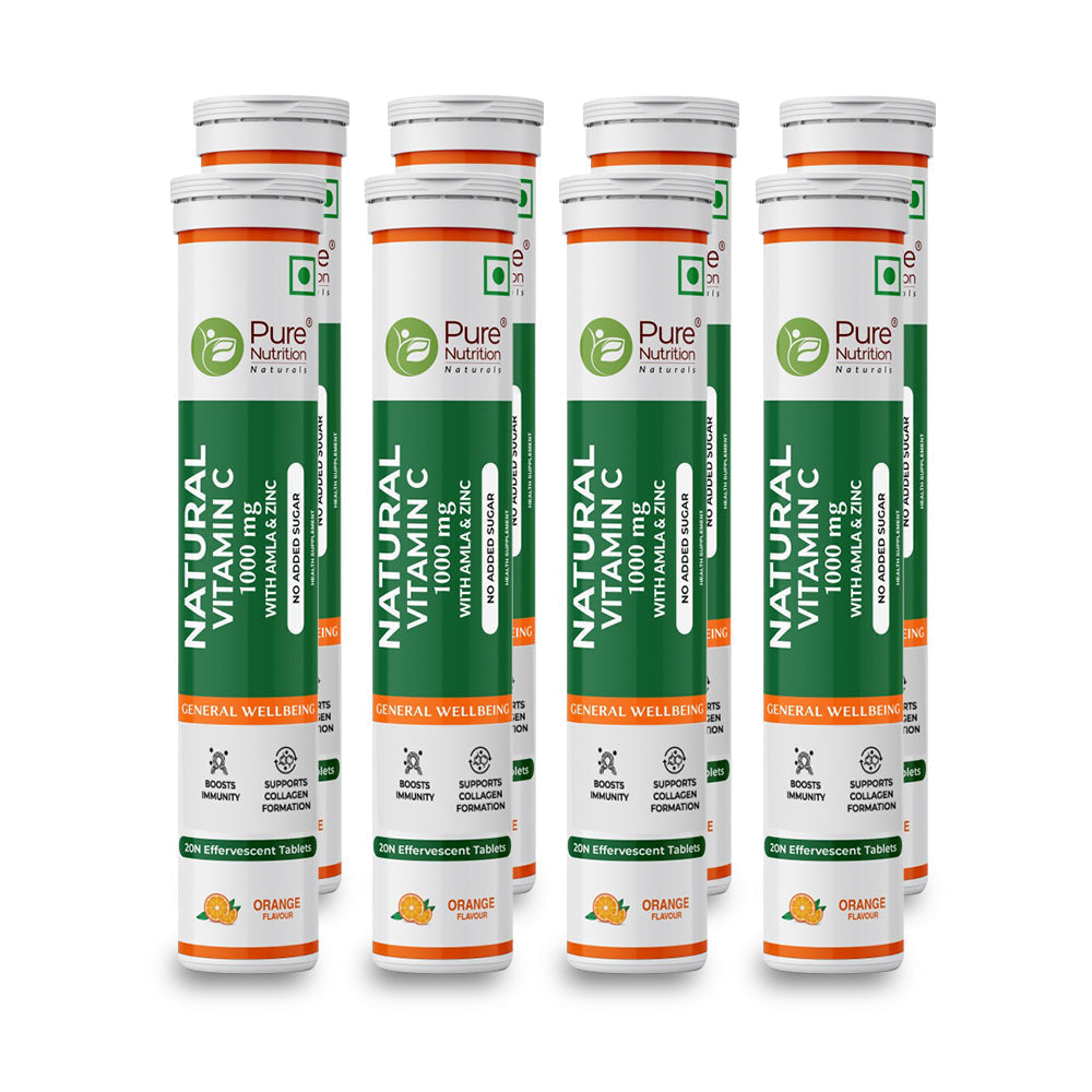 Vitamin C with Amla & Zinc For Immunity & Skin Care |Orange Flavour - 20 Effervescent Tablets