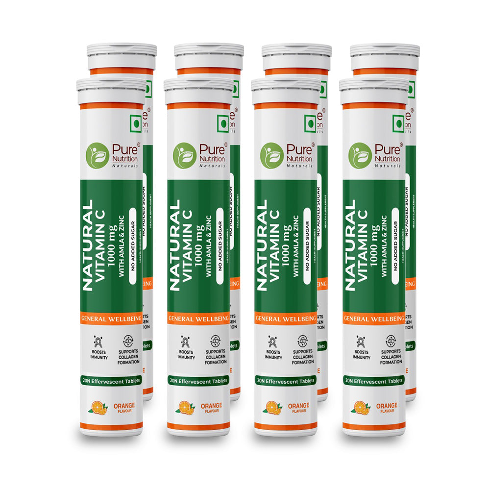 Vitamin C with Amla & Zinc For Immunity & Skin Care |Orange Flavour - 20 Effervescent Tablets