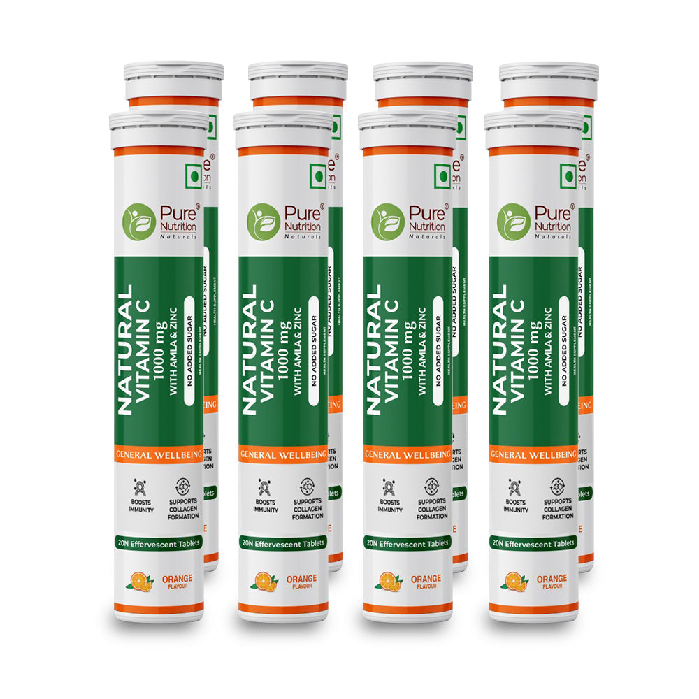 Vitamin C with Amla & Zinc For Immunity & Skin Care |Orange Flavour - 20 Effervescent Tablets