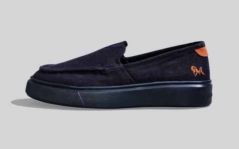 Canvas Coast Slip Ons : Black