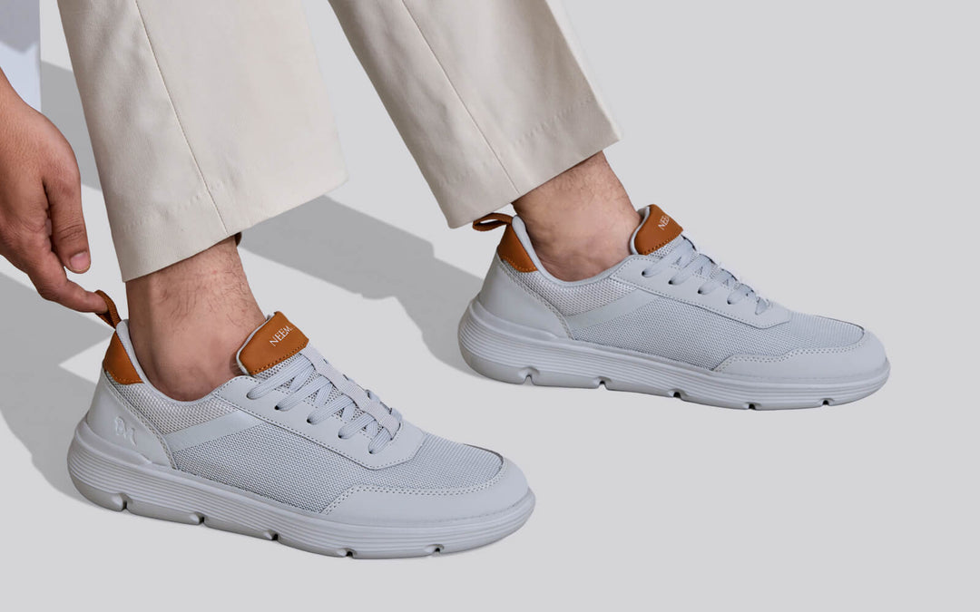 Melange Dress Sneakers : Grey