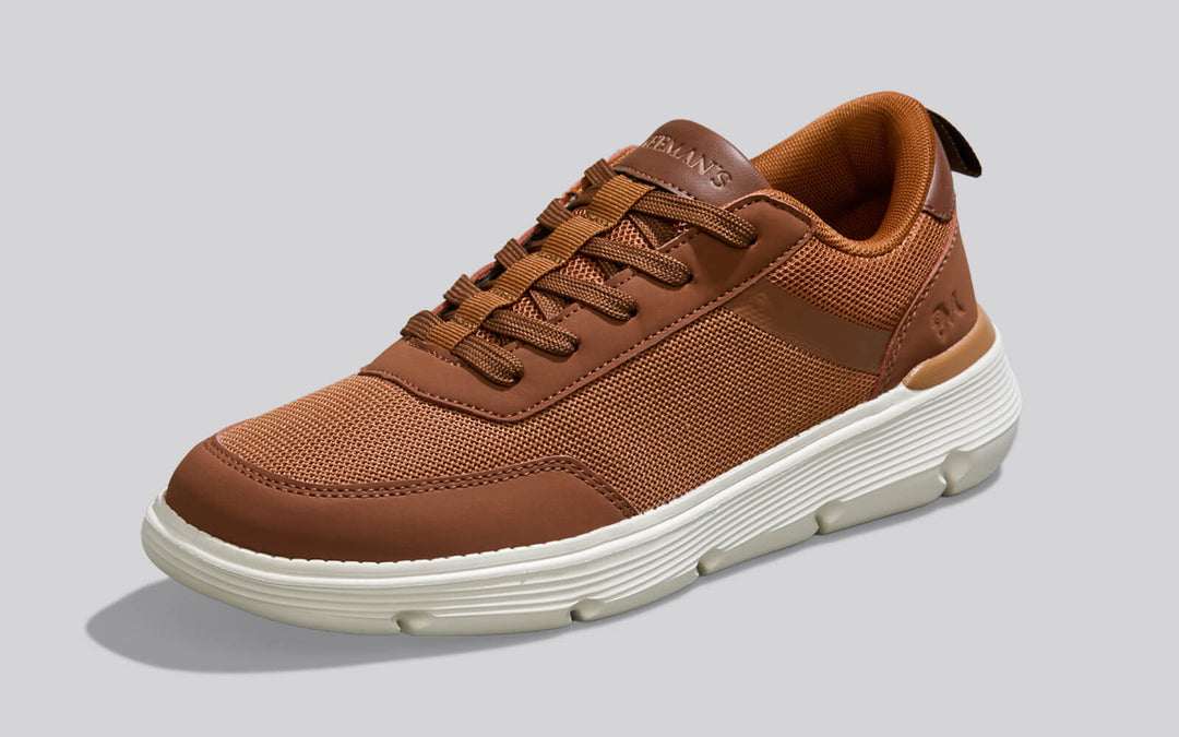 Melange Dress Sneakers : Tan Brown