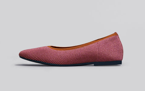 Neeman's Metallic Square Flats : Pink