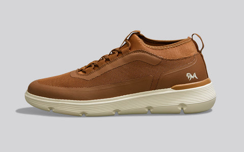 Mid-Top Sneakers : Tan-Ivory