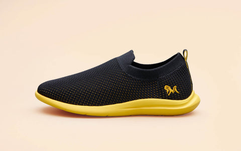 Neeman's Spotlight Slip Ons : Hale Black / Yellow Sole