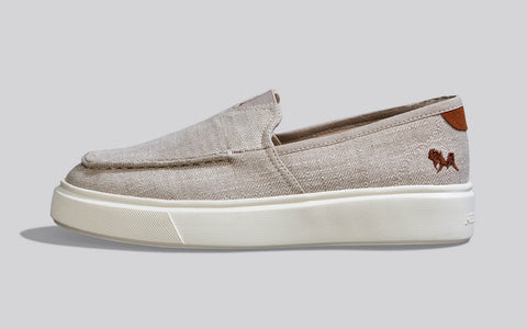 Canvas Coast Slip Ons : Beige