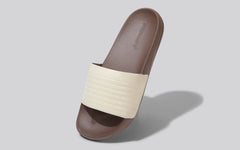 Neeman's FootBed Slides for Women : Ivory Brown