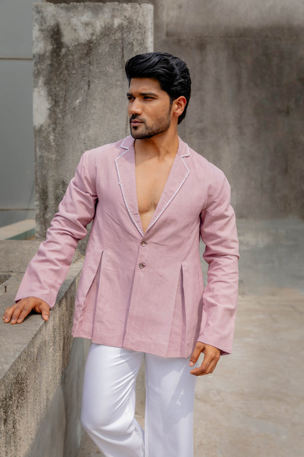 Jhultaru By Deesha Hello Heather Embellished Blazer