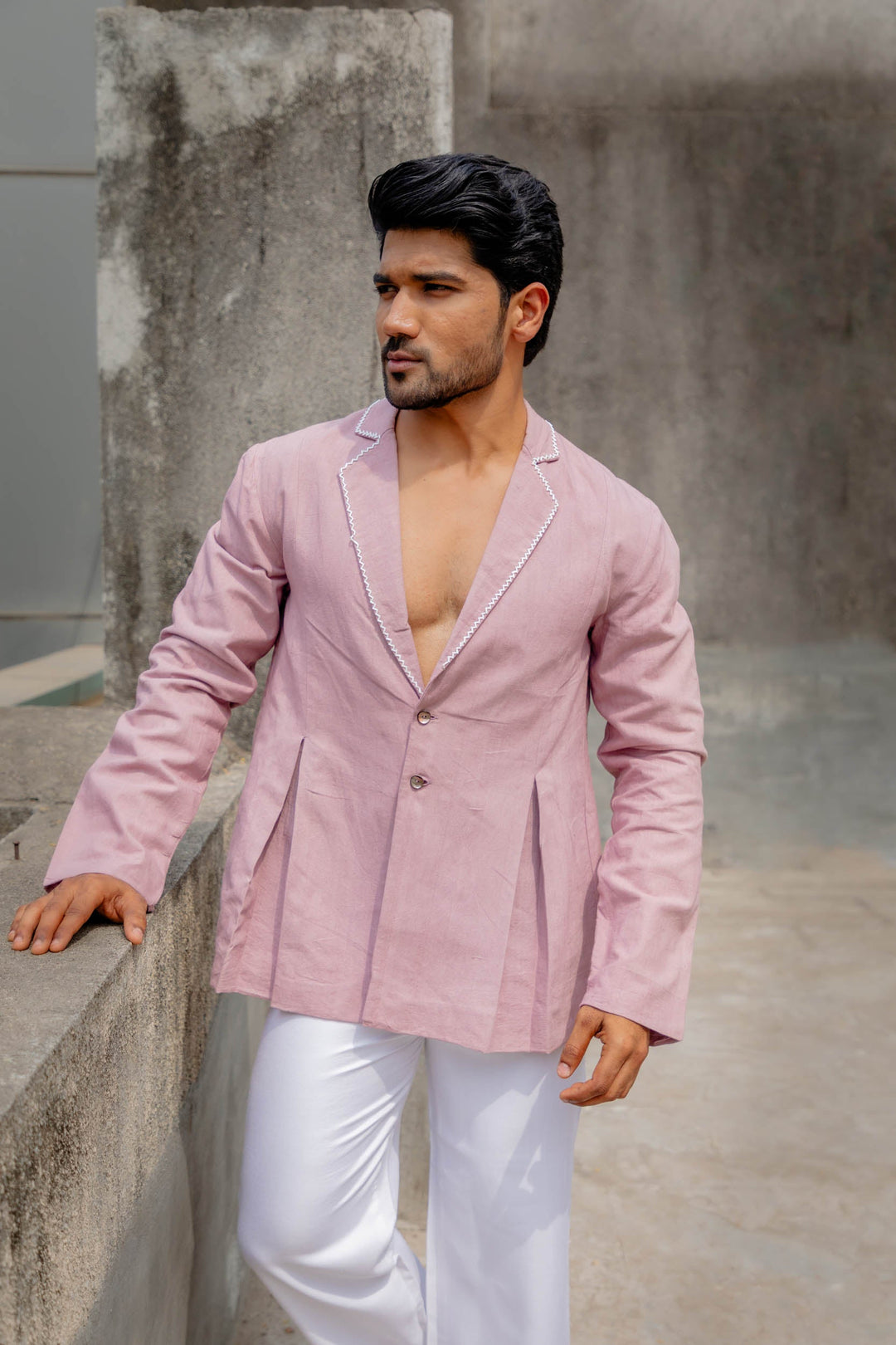 Jhultaru By Deesha Hello Heather Embellished Blazer