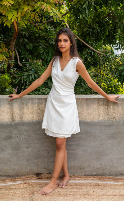 The White Wrap Dress