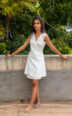 Jhultaru By Deesha The White Wrap Dress