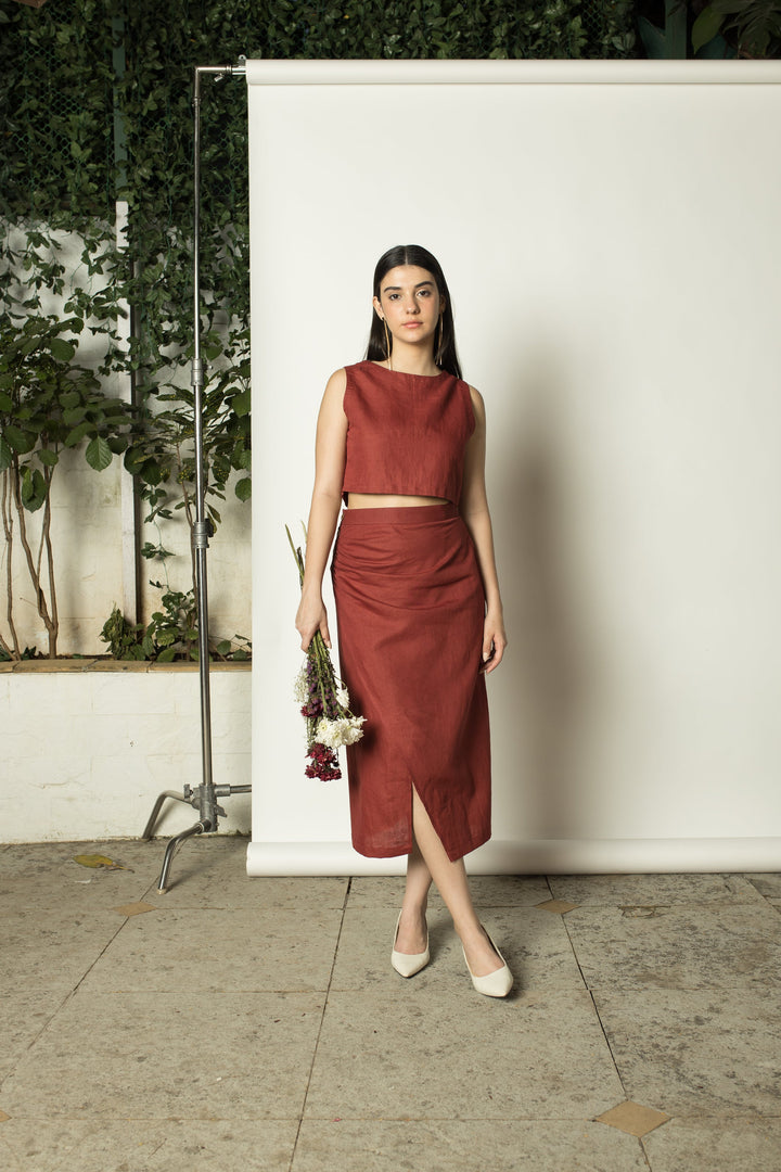 anushé pirani Draped Wrap-Around Skirt