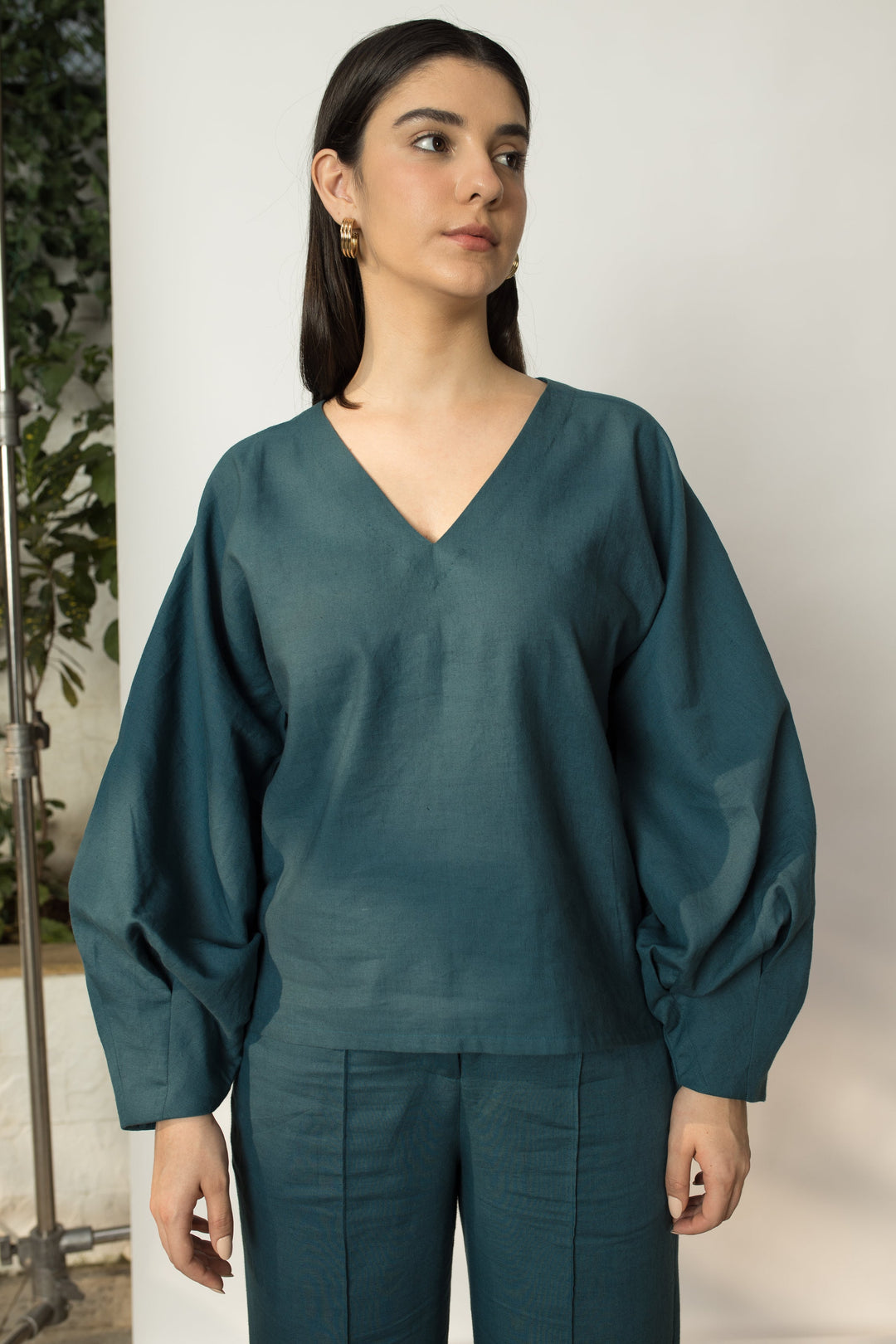 Anushe Pirani Dramatic Sleeve Blouse